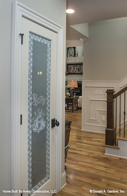 Etched glass door to the pantry. The MacAllaster plan 838. 