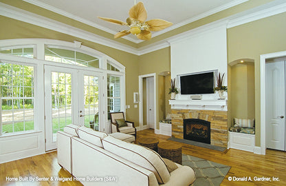 Great room picture with French doors of Marley house plan 1285