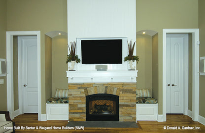 Fireplace picture in great room of Marley house plan 1285