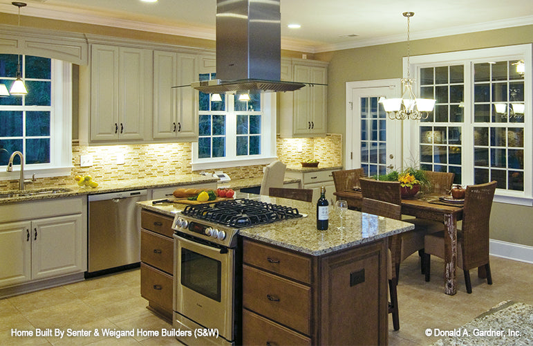 Picture of kitchen with island and eating space of Marley house plan 1285