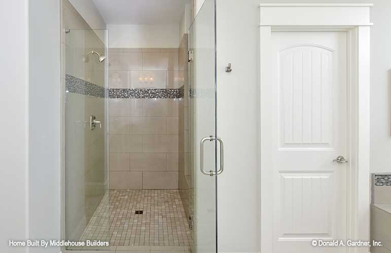 Walk-in shower in the master bedroom. The Mayfair plan 1317.