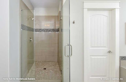 Walk-in shower in the master bedroom. The Mayfair plan 1317.