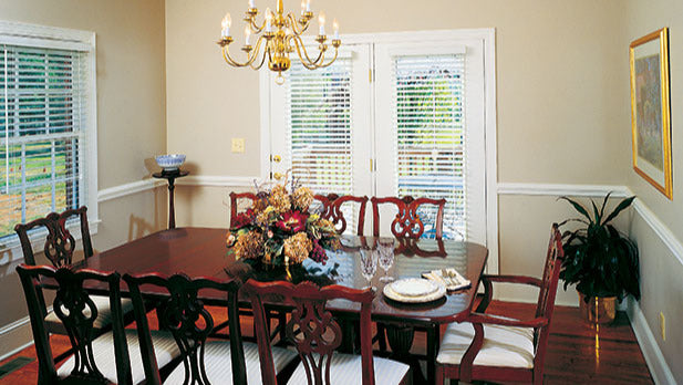 This is a photograph of the dining room of farmhouse plan 235 The Merrifield as built by a customer