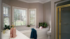 This is a photograph of the master bath of farmhouse plan 235 The Merrifield as built by a customer