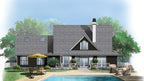 This is an illustration of the rear of country house plan 371 The Midland