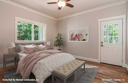 Picture of master bedroom as furnished by customer for house plan 1559 The Millicent