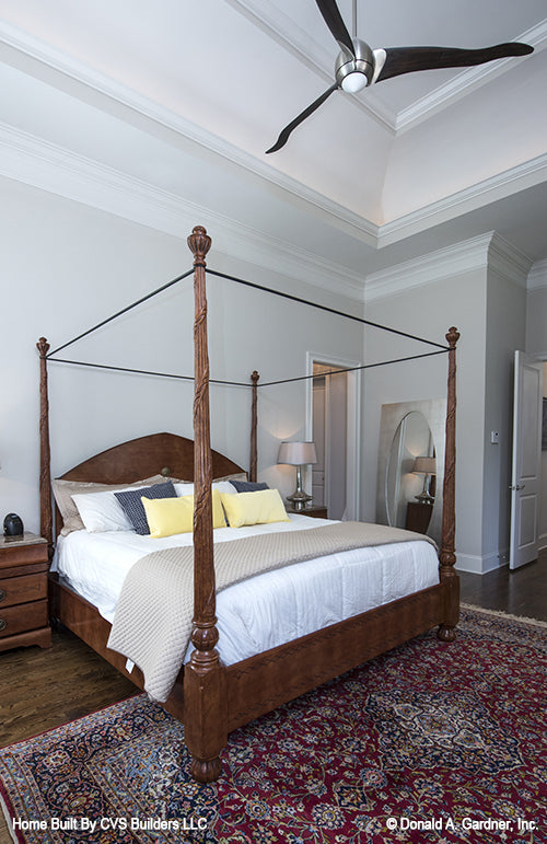 Tray ceiling in the master bedroom. The Monarch Manor plan 5040.