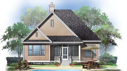 Rear view illustration. The Morrison plan 1028.