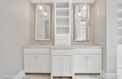 Master bathroom vanity picture for house plan 1338 The Mosscliff