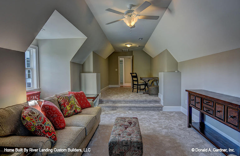 Clipped ceiling in the bonus room. The Newcastle plan 994.