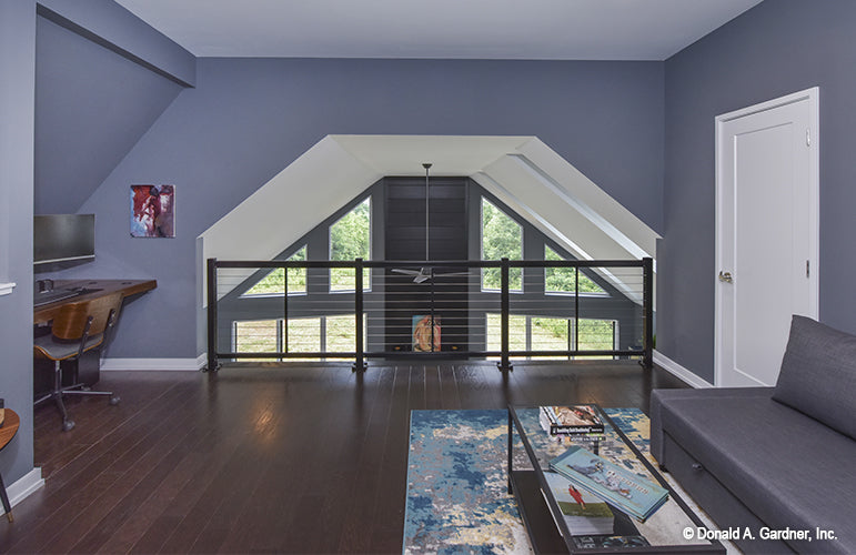 This is a picture of the loft of contemporary house plan 209 The Northwood as built by a customer