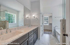 Picture of elegant master vanity and tub for plan 1465 The Oxley