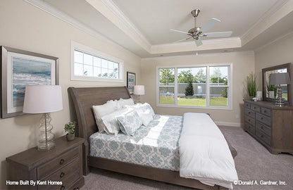 Tray ceiling in the master bedroom. The Padgett plan 1124.