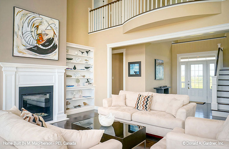 Built in shelves in the great room. The Palm Lily plan 845. 