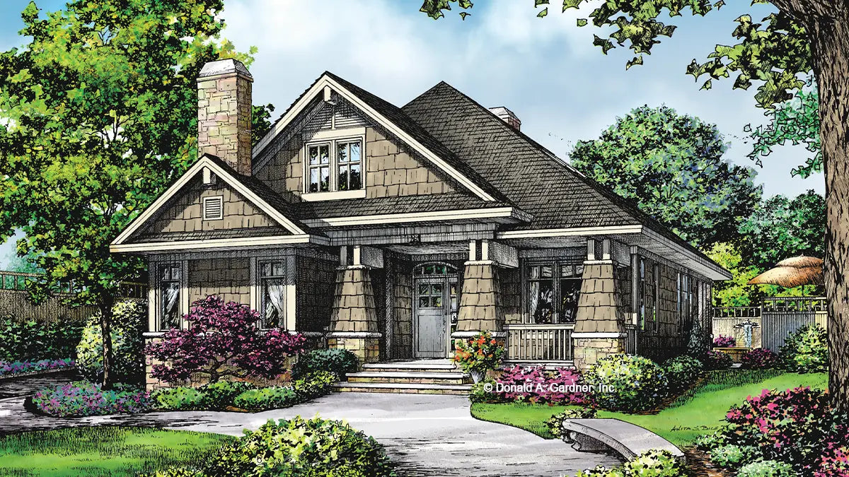 Front view illustration. The Park Ridge plan 1235.