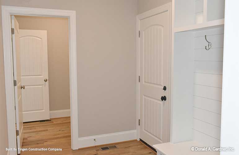 Mudroom with coat hook. Paxton plan 1510