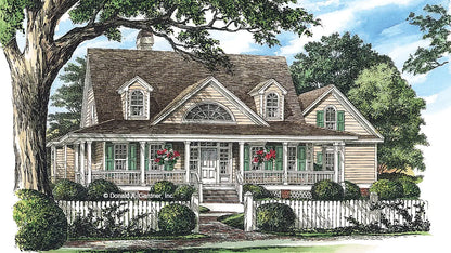 Front view illustration. The Peachtree plan 524.