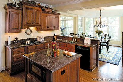 Kitchen pictured with island for house plan 780 The Peekskill