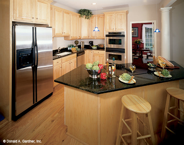 Kitchen island for entertaining and eating for Pennyhill house plan 294