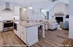 Kitchen island with seating in the kitchen. Percy plan 1503