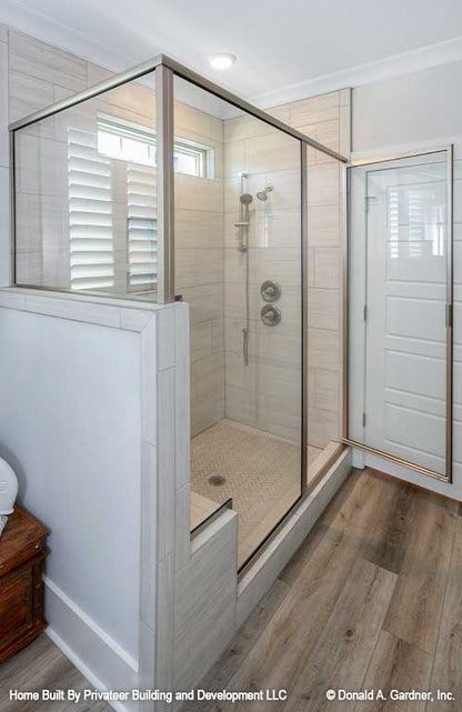 Master bathroom walk-in shower. Percy plan 1503