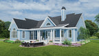 This is an illustration of the rear of craftsman house plan 1281 The Powell