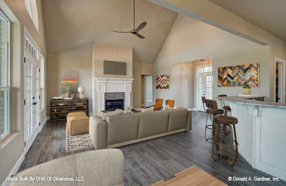 Another great room view for craftsman house plan 1316 The Primrose