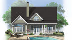 This is an illustration of the rear of three bedroom house plan 818 The Prynwood