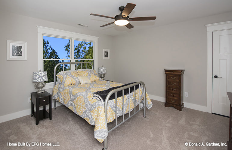 Picture of bedroom and window of simple house plan 1108 The Radford