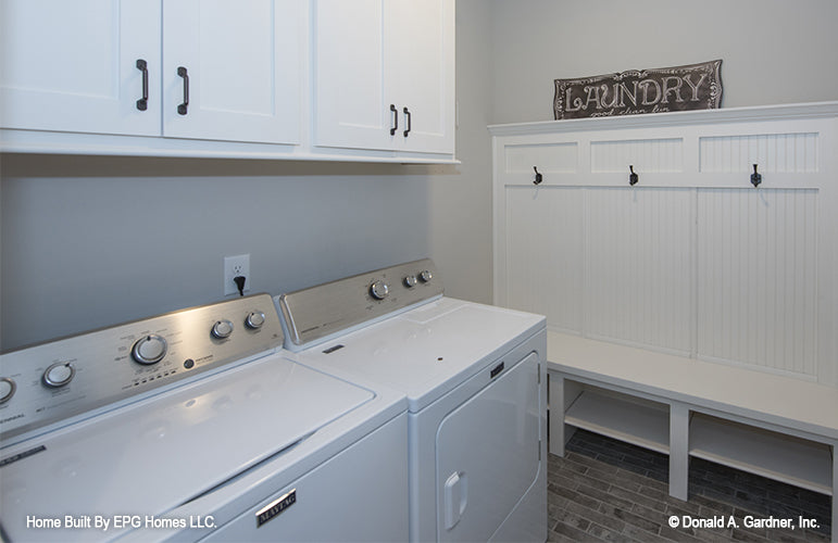 This is a picture of the utility room of simple house plan 1108 The Radford