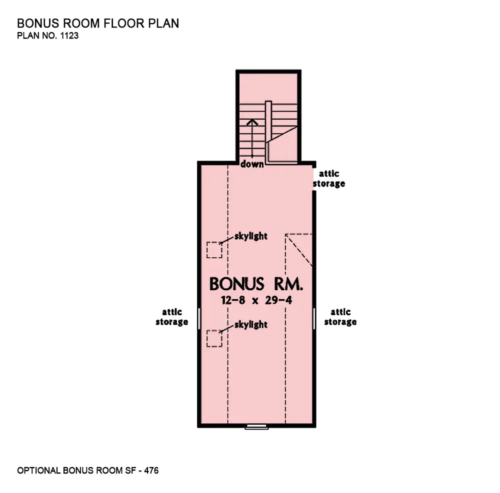 long narrow bonus room over the garage