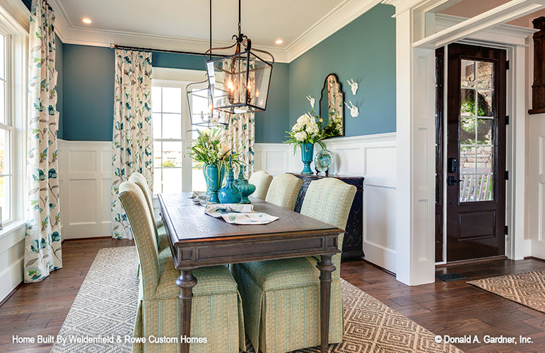 Dining room open to the foyer. The Rangemoss plan 1211.