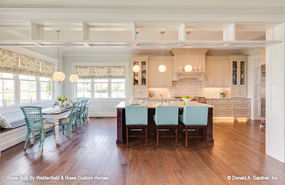 Full view of the kitchen and breakfast room. The Rangemoss plan 1211.