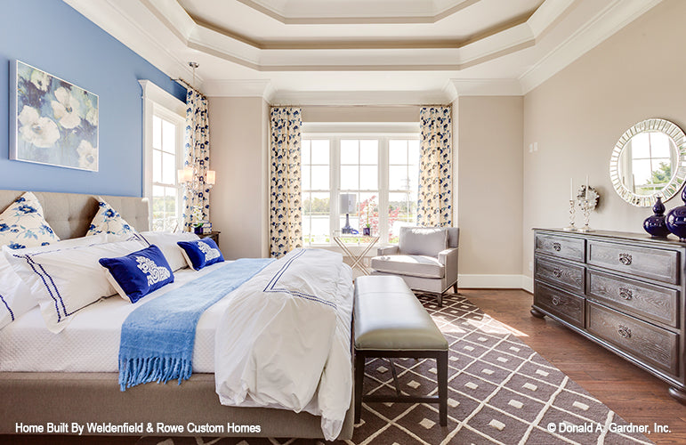 Sitting area in the master bedroom. The Rangemoss plan 1211.