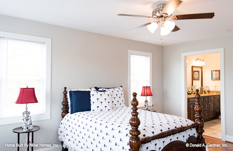 Upstairs bedroom with large bath for Riverbend house plan 225