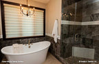 A garden tub provides peak relaxation in house plan 1406 The Roark