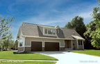 This is a photograph of the side of house plan 1406 The Roark as built by a customer