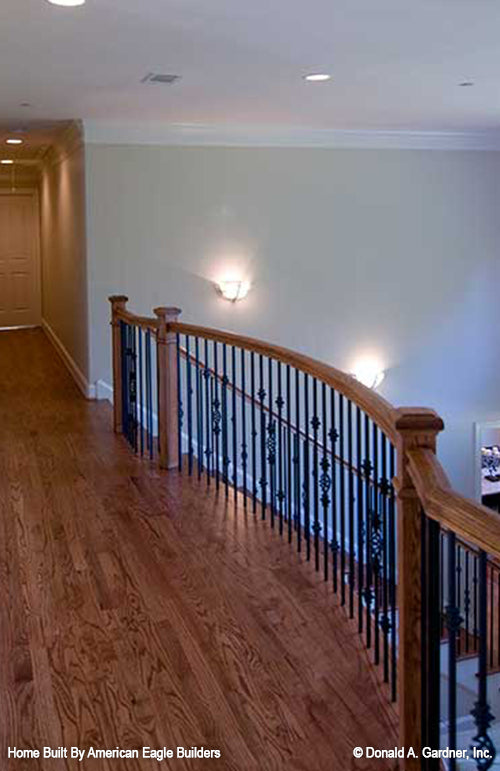 Second floor railing picture of five bedroom house plan 1204 The Rochelle