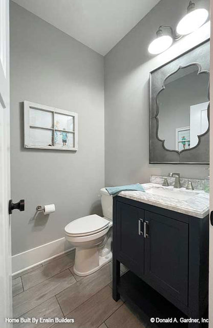 Spacious powder room. The Rogers plan 1383. 