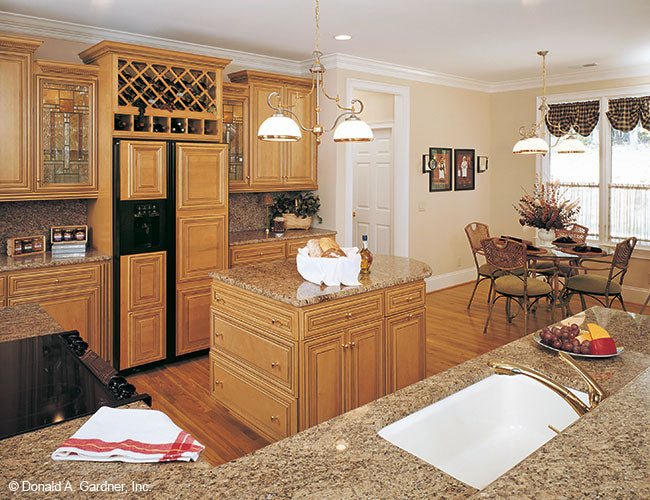 This is a photograph of the kitchen of craftsman house plan 824 The Ryecroft as built by a customer