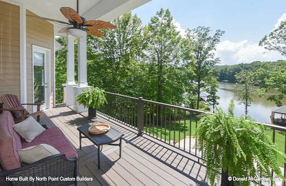 Another rear porch view for Walkout Basement house plan 1329 The Sandy Creek