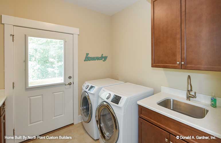 The roomy utility room in Craftsman house plan 1329 The Sandy Creek