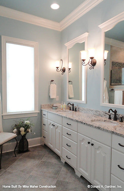 Picture of master bathroom vanity for house plan 1011 The Santee