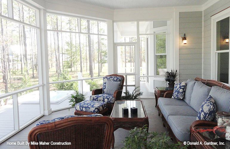 Screened porch picture for house plan 1011 The Santee