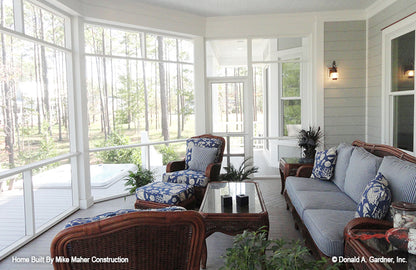 Screened porch picture for house plan 1011 The Santee