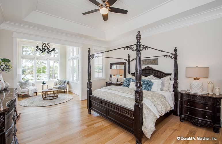 The master bedroom is a quiet retreat in Luxury house plan 1403 The Sarafine