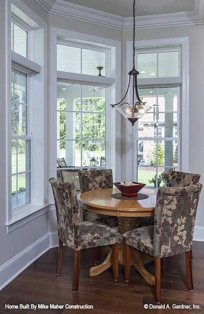 This is a picture of the breakfast nook of craftsman house plan 1155 The Serendipity