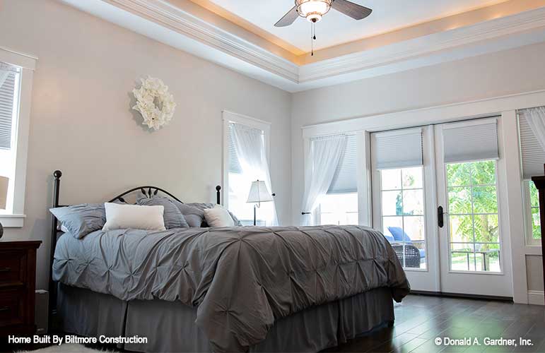 Tray ceiling in the master bedroom. The Simon plan 1351.