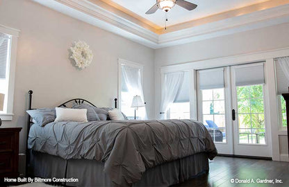 Tray ceiling in the master bedroom. The Simon plan 1351.