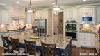 Kitchen seating pictured at island bar forhouse plan 1310 The Spotswood